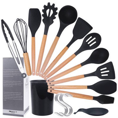 Raybin 11pcs Silicone Kitchen Utensils Cookware Set Nonstick Baking Cooking Spoon Tools